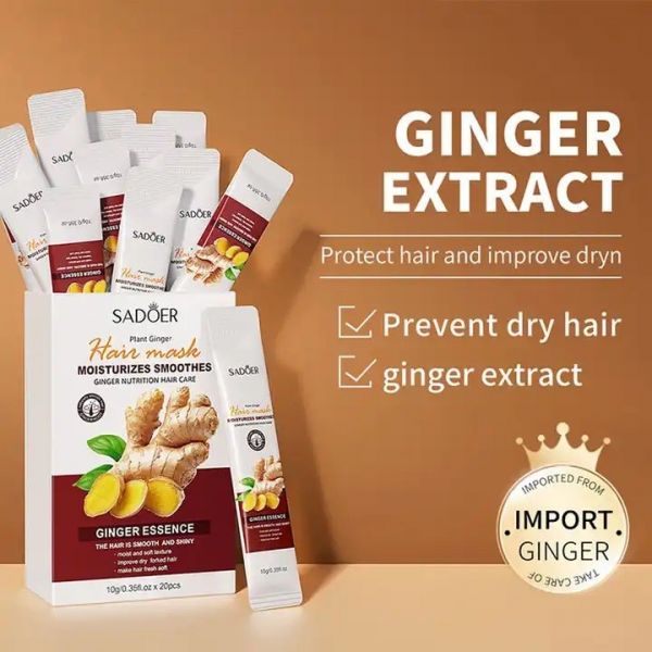 SADOER Moisturizing, nourishing and strengthening ginger hair mask 20*10g